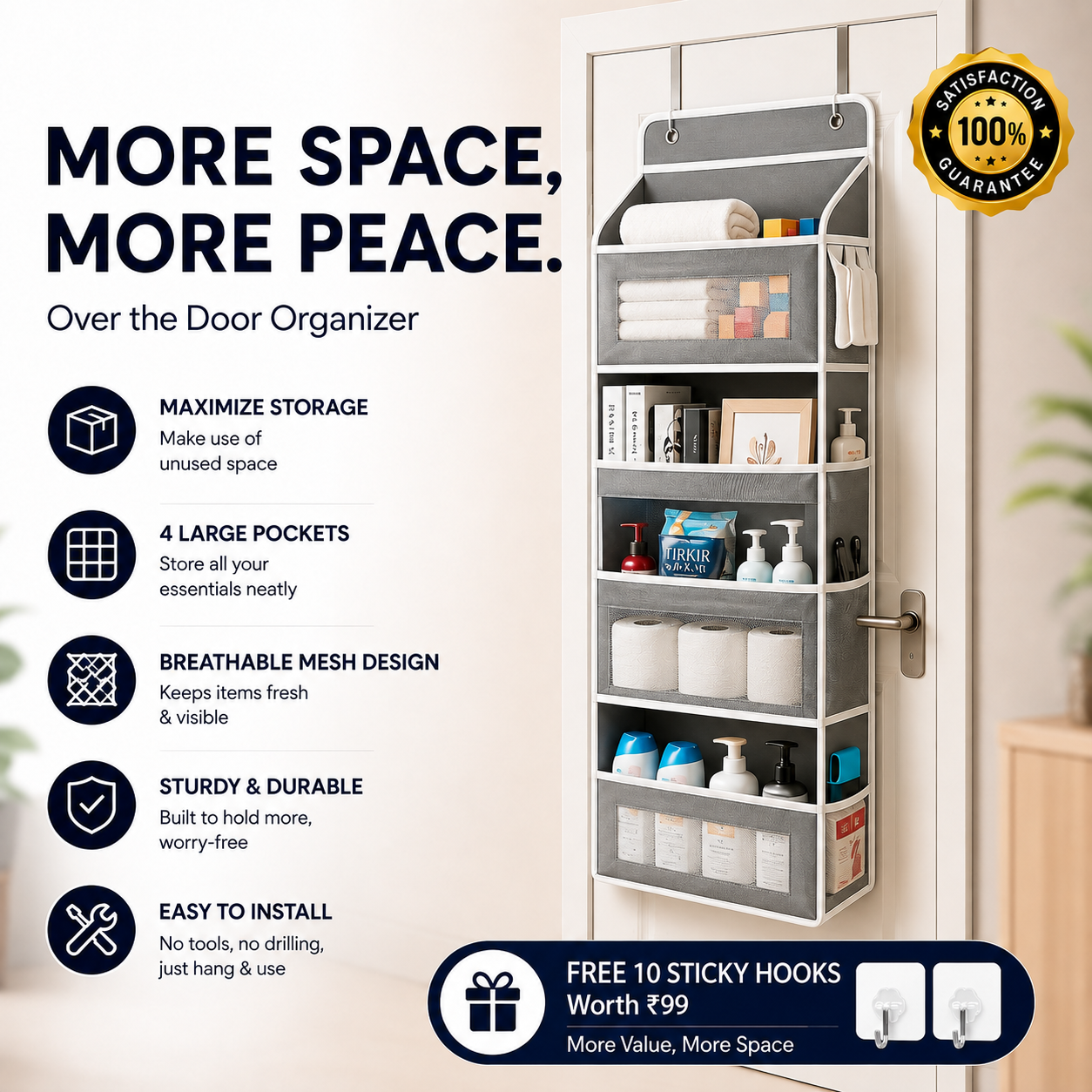 Baby Storage Over-the-Door Organizer