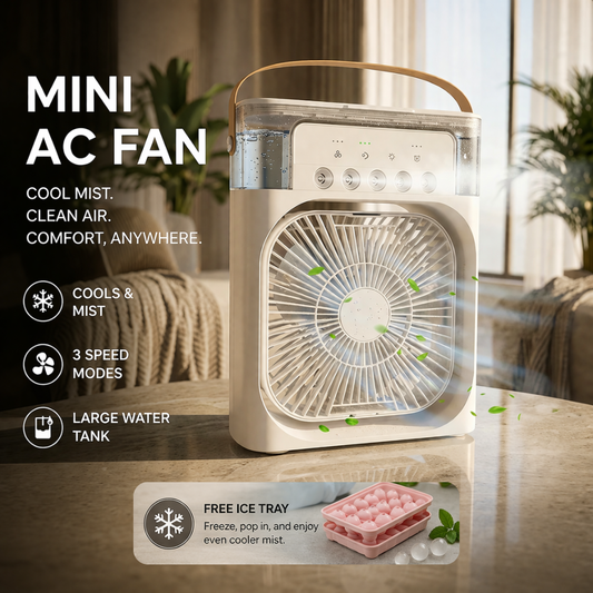 Everest Breeze - Mini AC Fan with FREE Ice Tray
