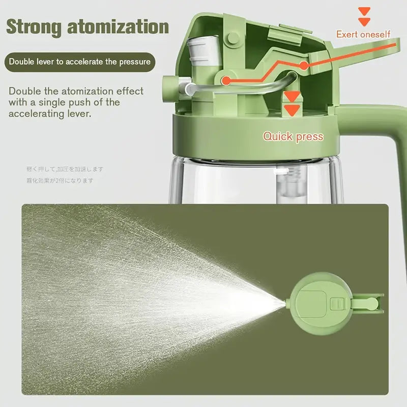 2 in 1 Oil Bottle for kitchen : Dispenses and Spray