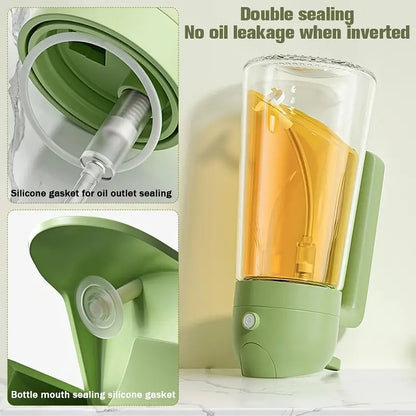 2 in 1 Oil Bottle for kitchen : Dispenses and Spray