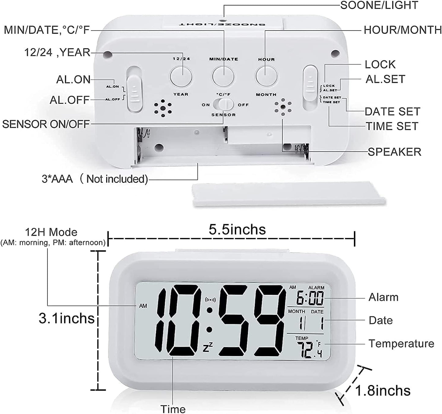 Digital Alarm Clock Premium Quality Guaranteed