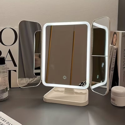 Makeup Mirror Stand with LED Lamp