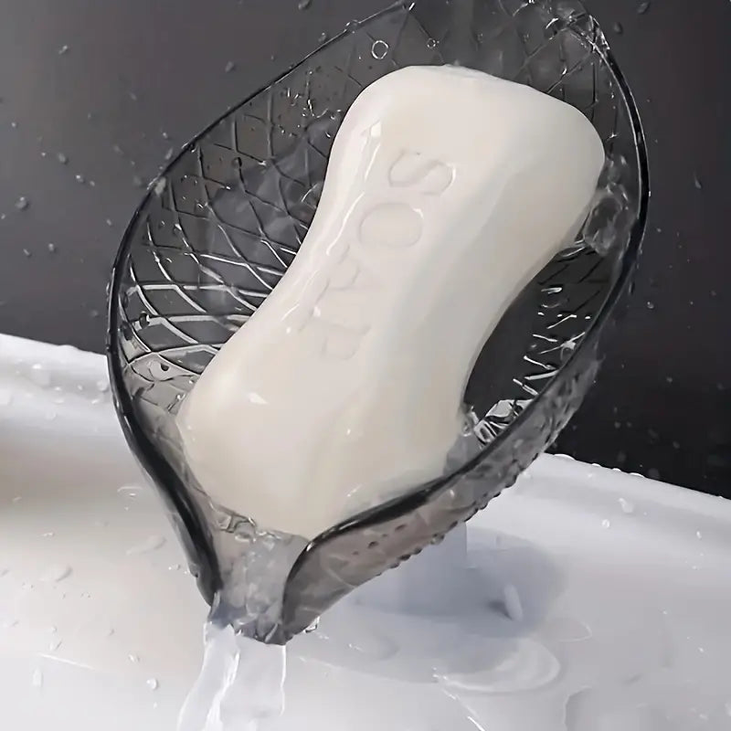 Leaf-Shaped Self-Draining Soap Dish