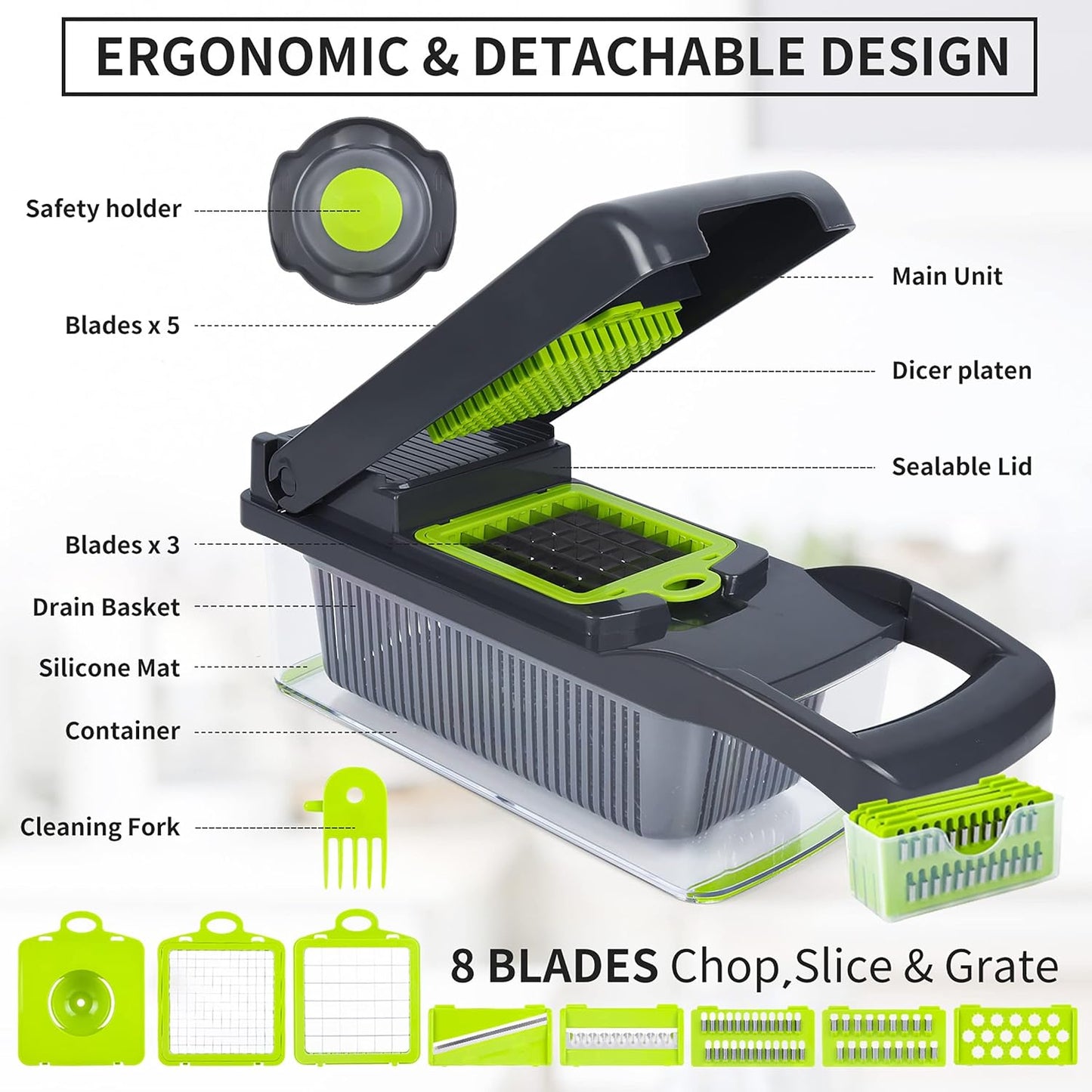 10 in 1 multifunctional Vegetable Chopper