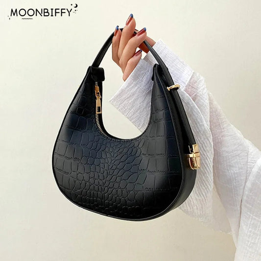 Lunar Stellar Luxury Crocodile Leather Hand Bag