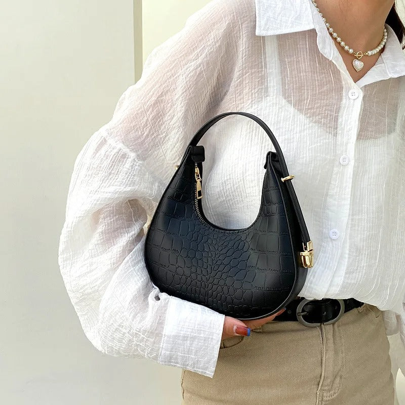 Lunar Stellar Luxury Crocodile Leather Hand Bag
