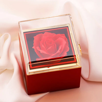 Eternal Love Rose box with Locked Heart Necklace
