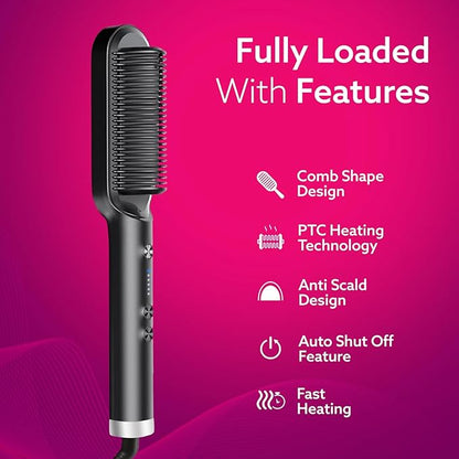 Velura- Hair Straightener Comb Brush